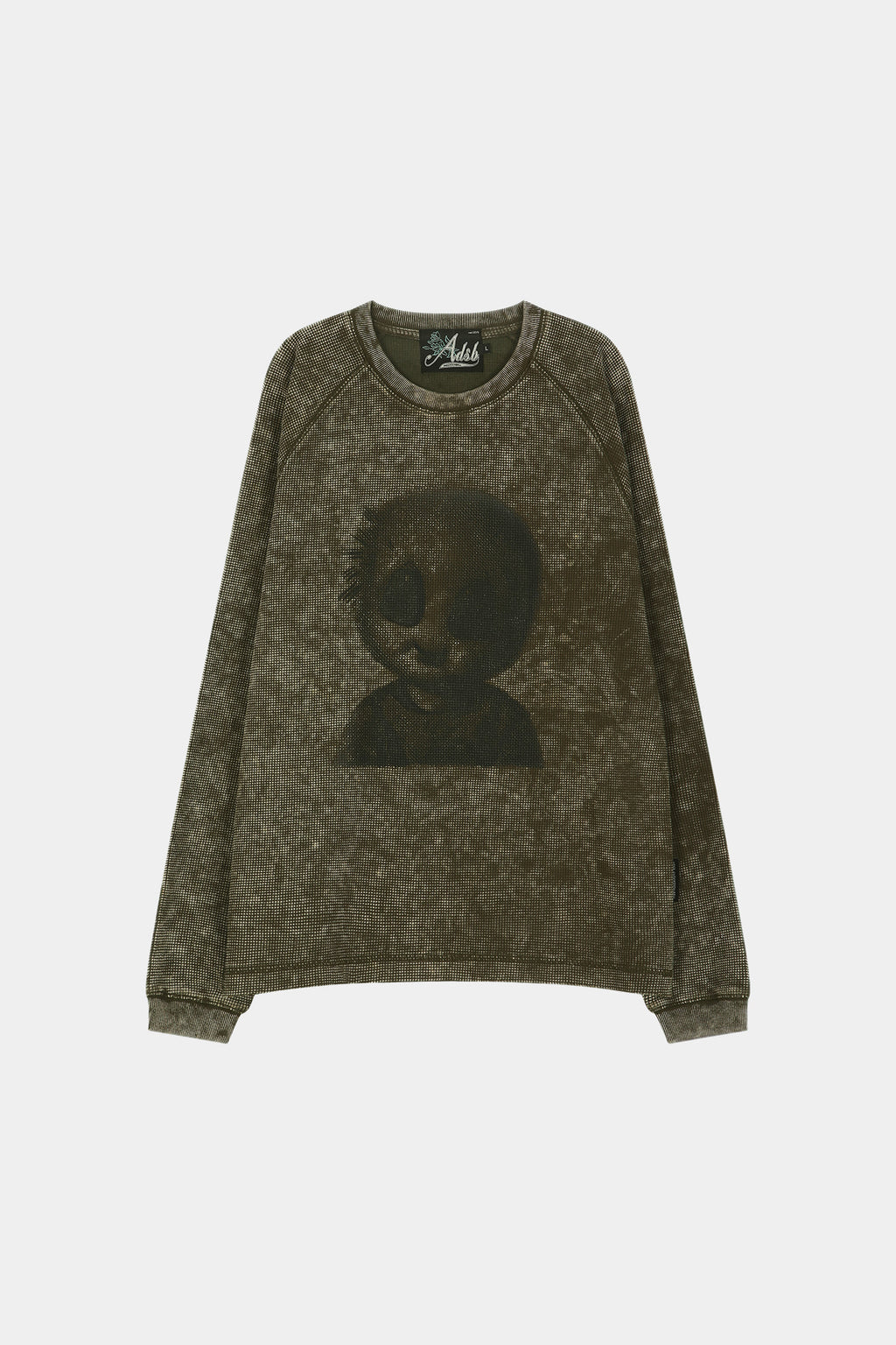 Andersson Bell - Unisex Alien Machinery Waffle Long Sleeve T-Shirt (washed Khaki) (Washed Khaki) product image 6 | TRAB K-Fashion Australia