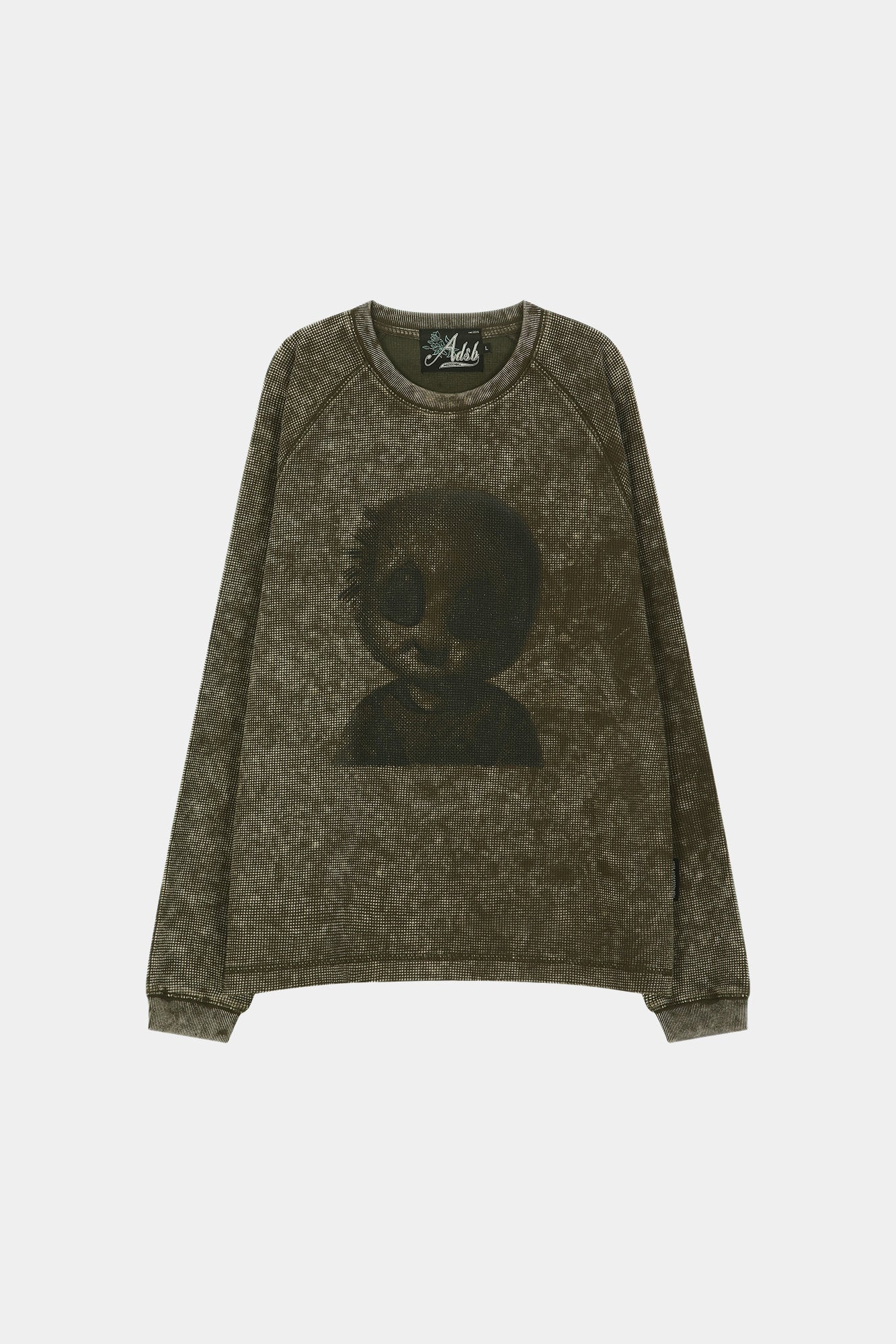 Andersson Bell - Unisex Alien Machinery Waffle Long Sleeve T-Shirt (washed Khaki) (Washed Khaki) product image 6 | TRAB K-Fashion Australia