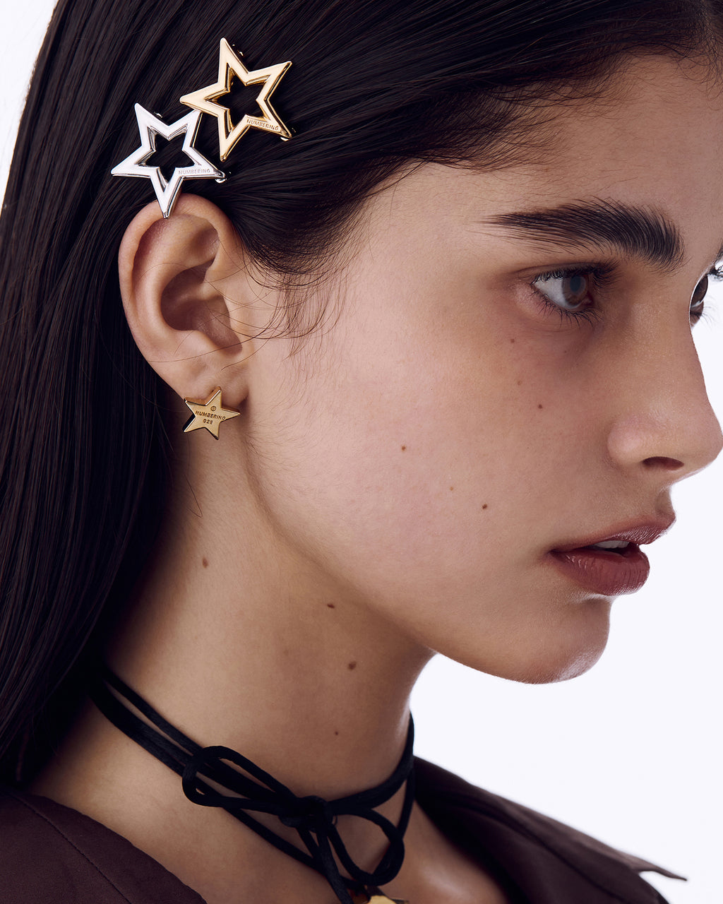Numbering - Logo Engraved Star Earrings #7117 product image 4 | TRAB K-Fashion Australia