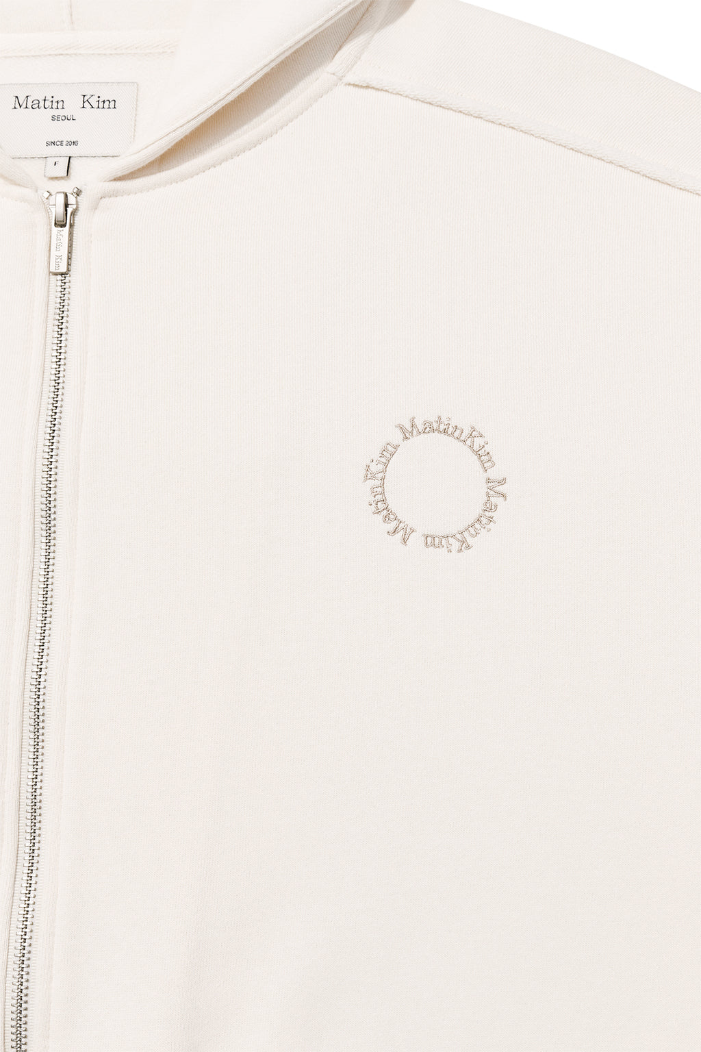 Matin Kim - Volume Pocket Hoody Zip Up (Cream) product image 3 | TRAB K-Fashion Australia