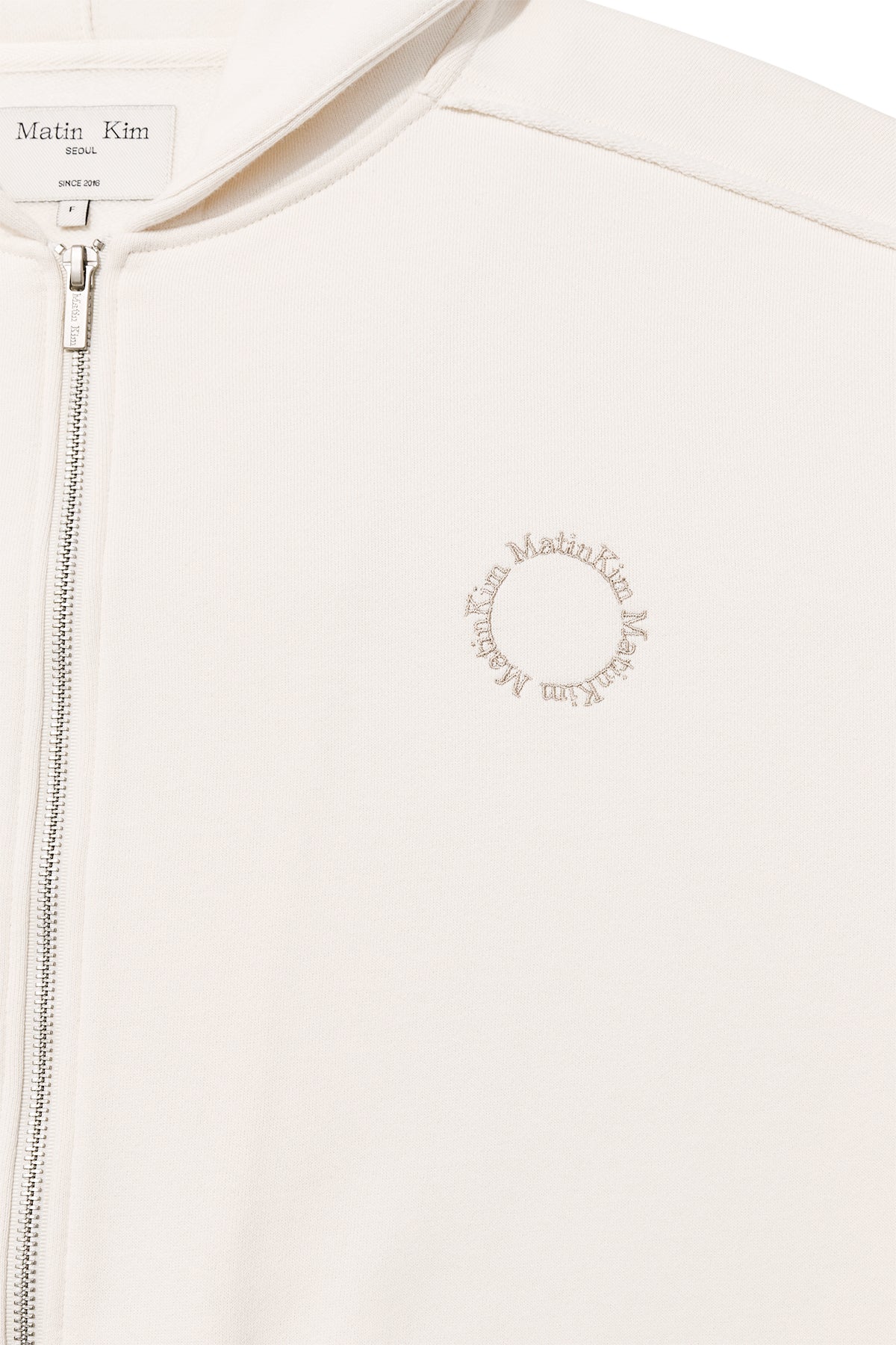 Matin Kim - Volume Pocket Hoody Zip Up (Cream) product image 3 | TRAB K-Fashion Australia