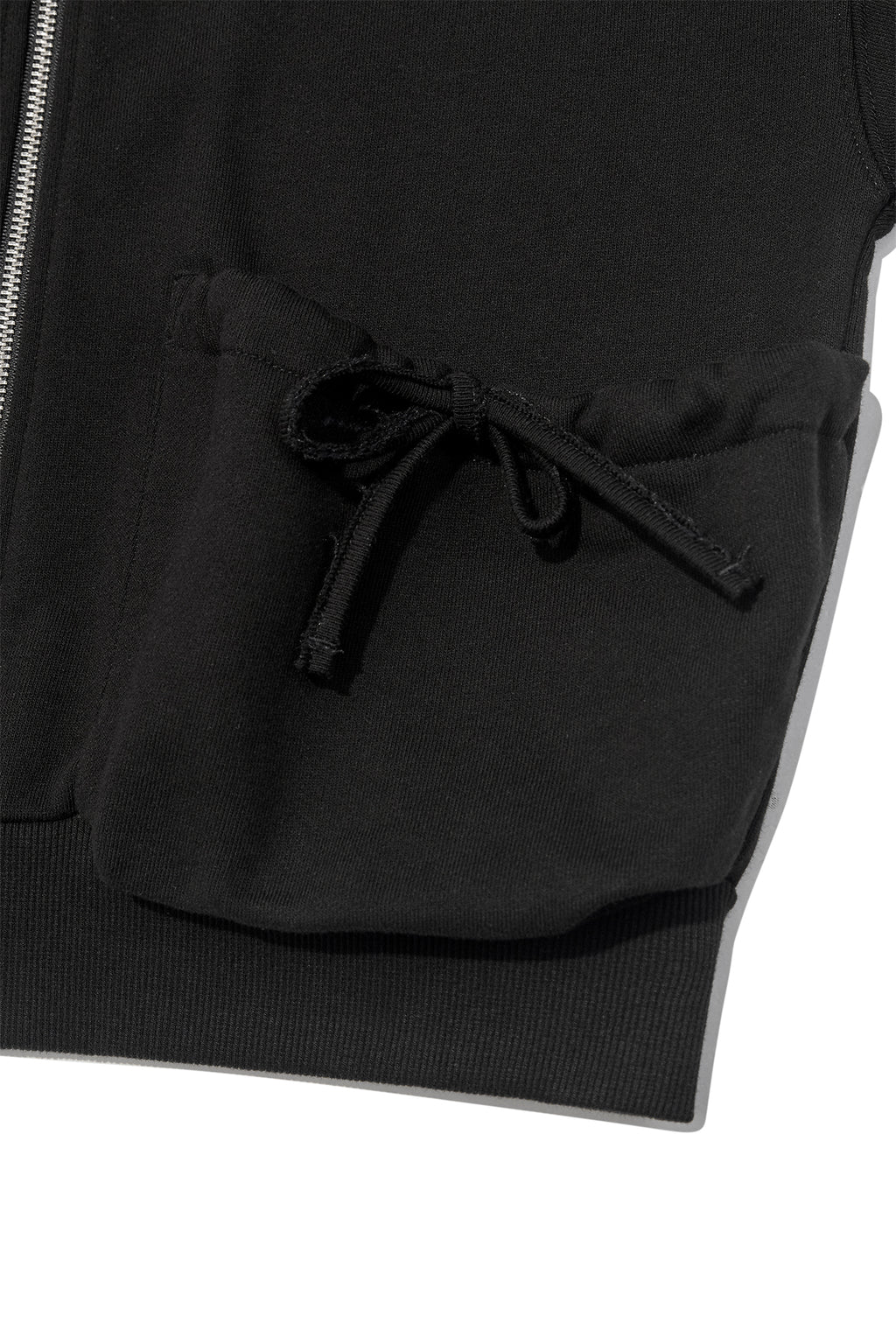 Matin Kim - Volume Pocket Crop Hoody Zip Up (Black) product image 6 | TRAB K-Fashion Australia