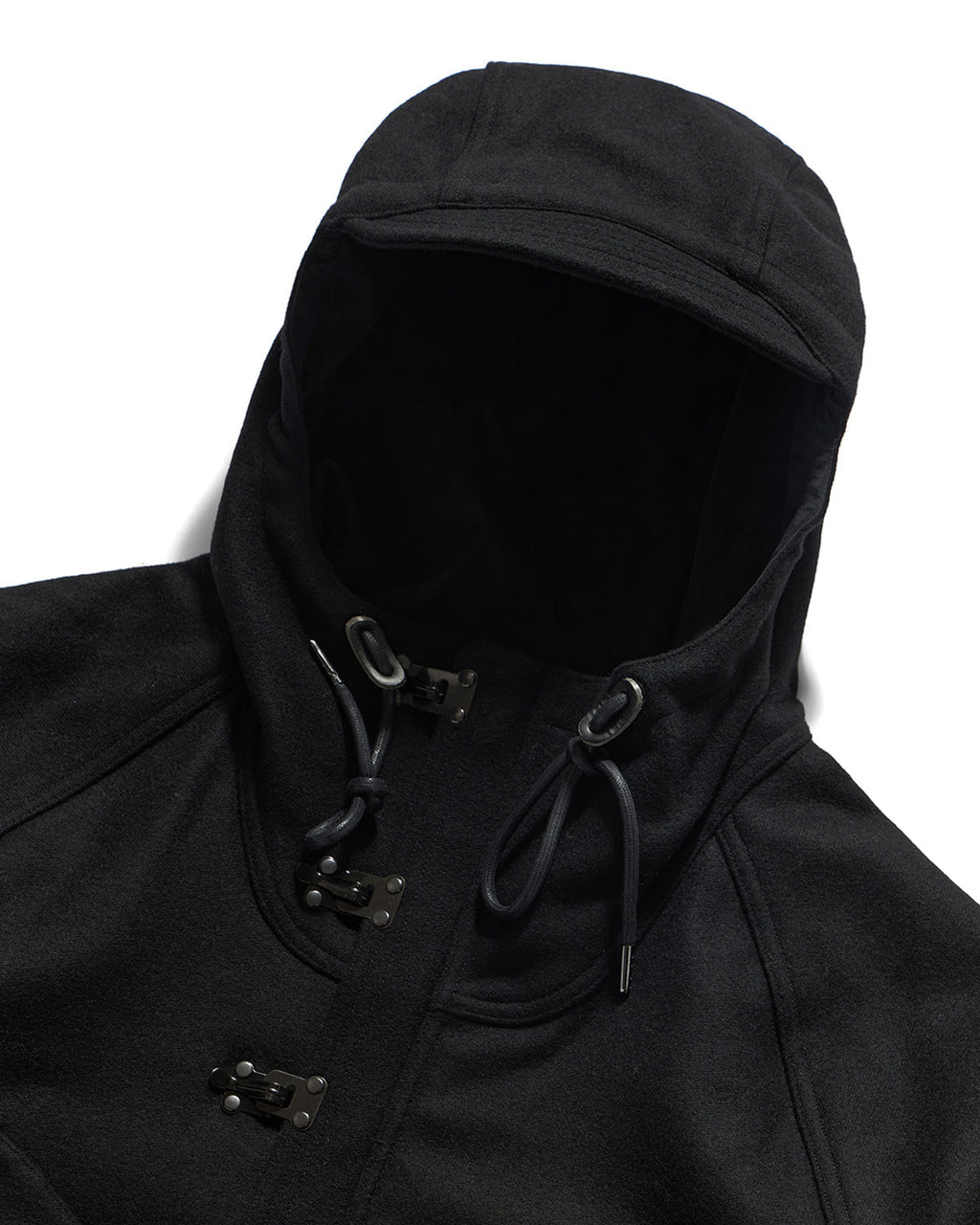 Eastlogue - Deck Hoodie Parka (Black Melton Wool) product image 3 | TRAB K-Fashion Australia