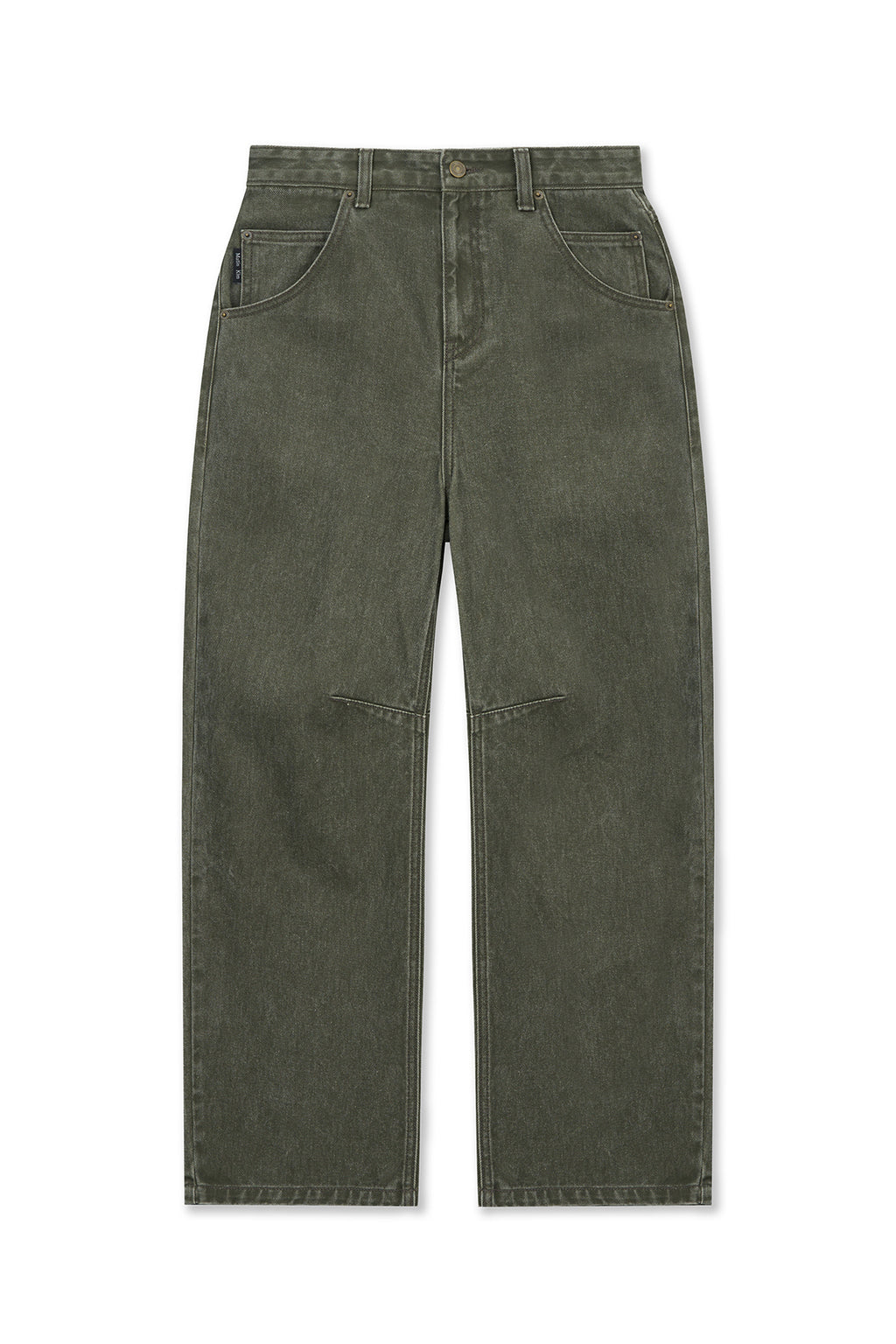 Matin Kim - Dart Point Denim Pants (Khaki) product image 1 | TRAB K-Fashion Australia