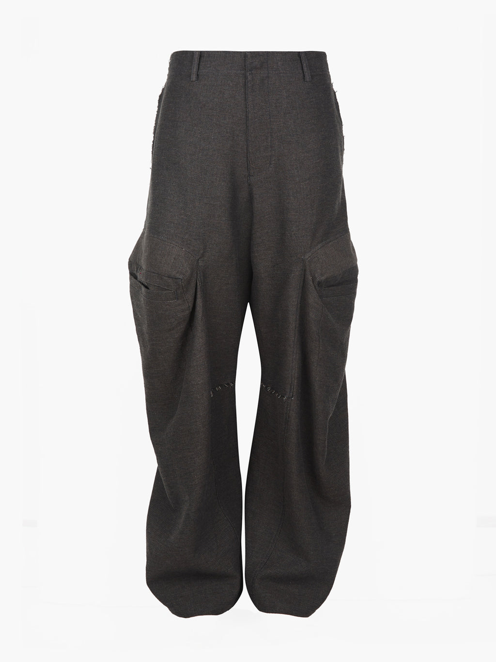 Jiyong Kim - Raw Edged 3D Pocket Trousers (Brown) product image 9 | TRAB K-Fashion Australia