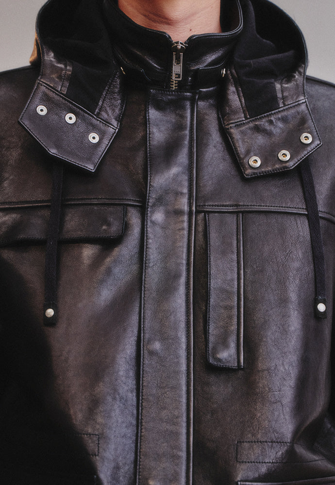 Art if acts - Vegetable Leather Rain Coat (Black) product image 3 | TRAB K-Fashion Australia