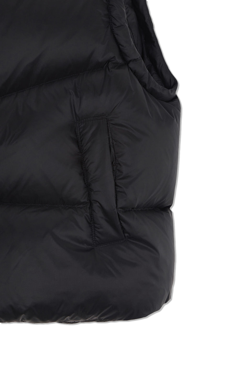 Matin Kim - Unbalance Quilted Down Vest (Black) product image 5 | TRAB K-Fashion Australia