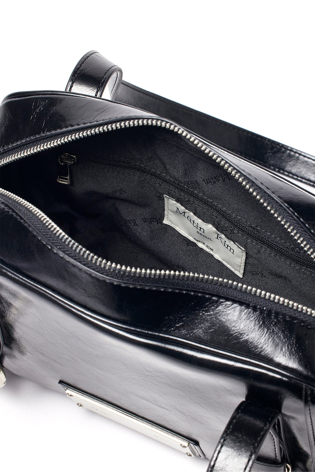 Matin Kim - Biker Detail Square Shoulder Bag (Black) product image 4 | TRAB K-Fashion Australia