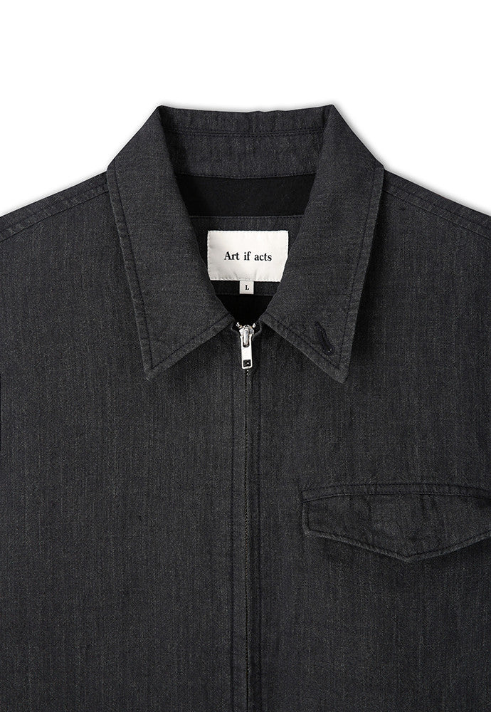 Art if acts - Linen Pocket Blouson (Black) product image 8 | TRAB K-Fashion Australia