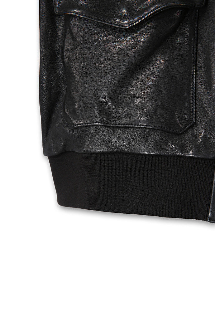 Art if acts - Washed Lambskin Leather A2 Jacket (Black) product image 15 | TRAB K-Fashion Australia
