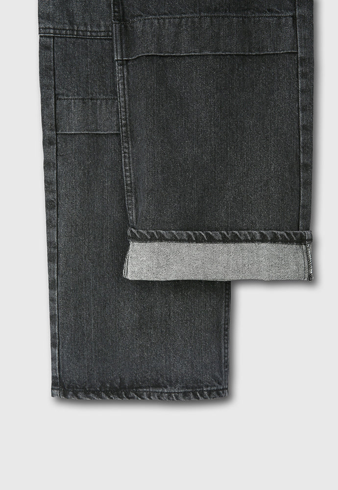 Tonywack - Relaxed Cut Denim Cargo Jeans (Faded Black) product image 14 | TRAB K-Fashion Australia