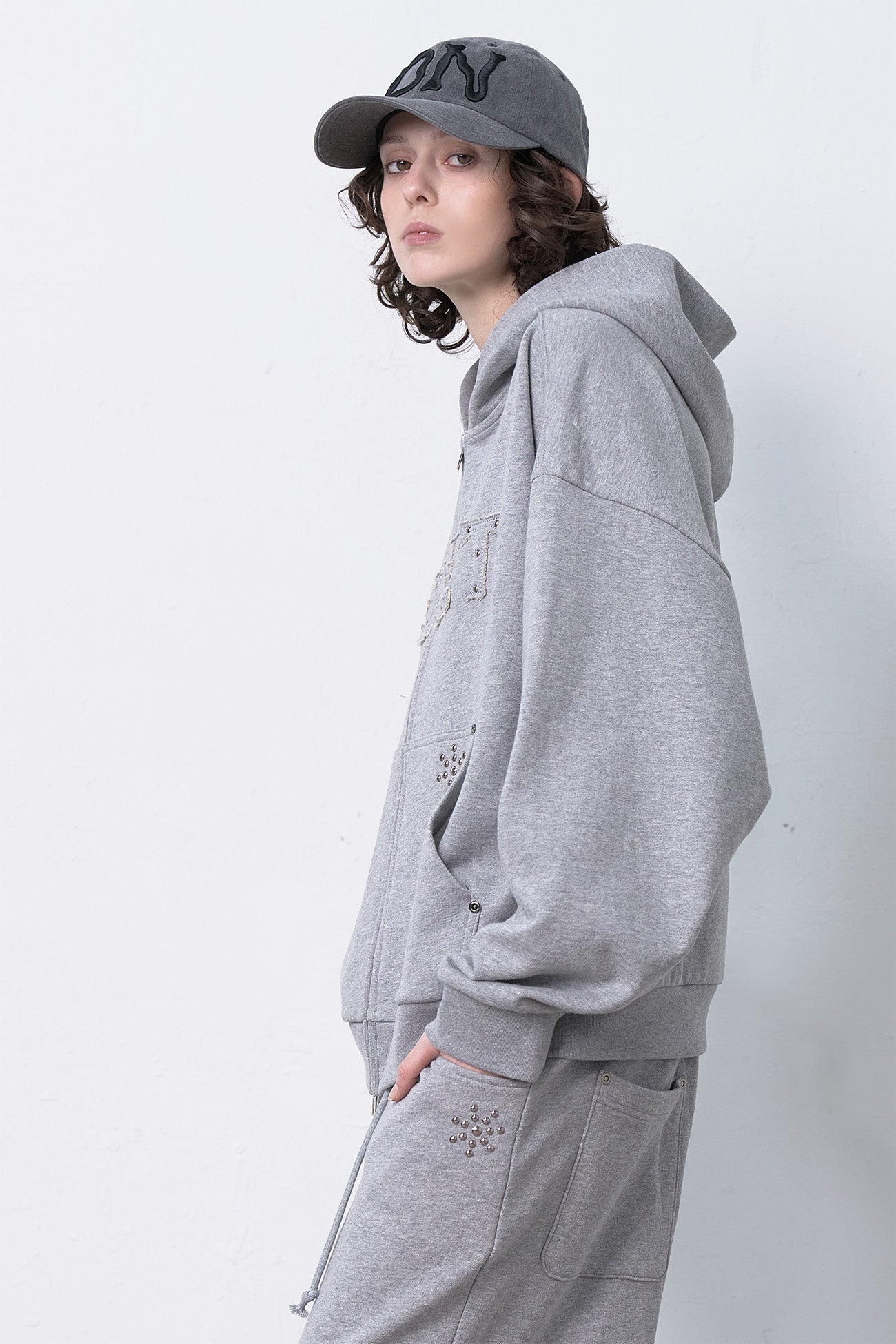 Deinet - Dn Washing Cotton Ball Cap (Grey) product image 2 | TRAB K-Fashion Australia
