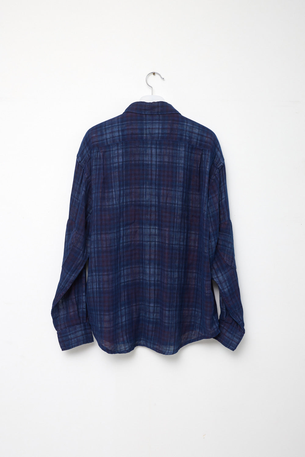 Hatchingroom - Archive Shirt V2 Shadow Check Linen (Blue) product image 2 | TRAB K-Fashion Australia