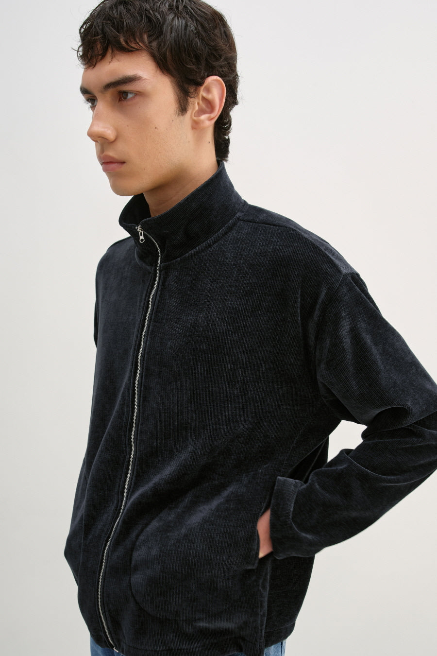 Insilence - High-neck Zip-up Jacket (Black) product image 2 | TRAB K-Fashion Australia