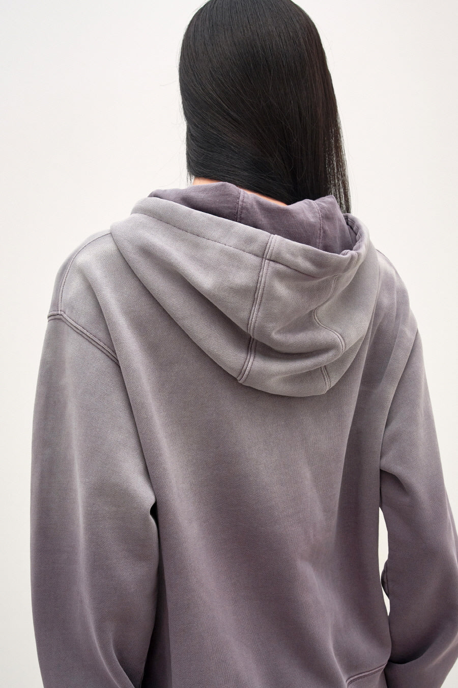 Insilence - Washed Color Soft Hoodie (Purple) product image 6 | TRAB K-Fashion Australia