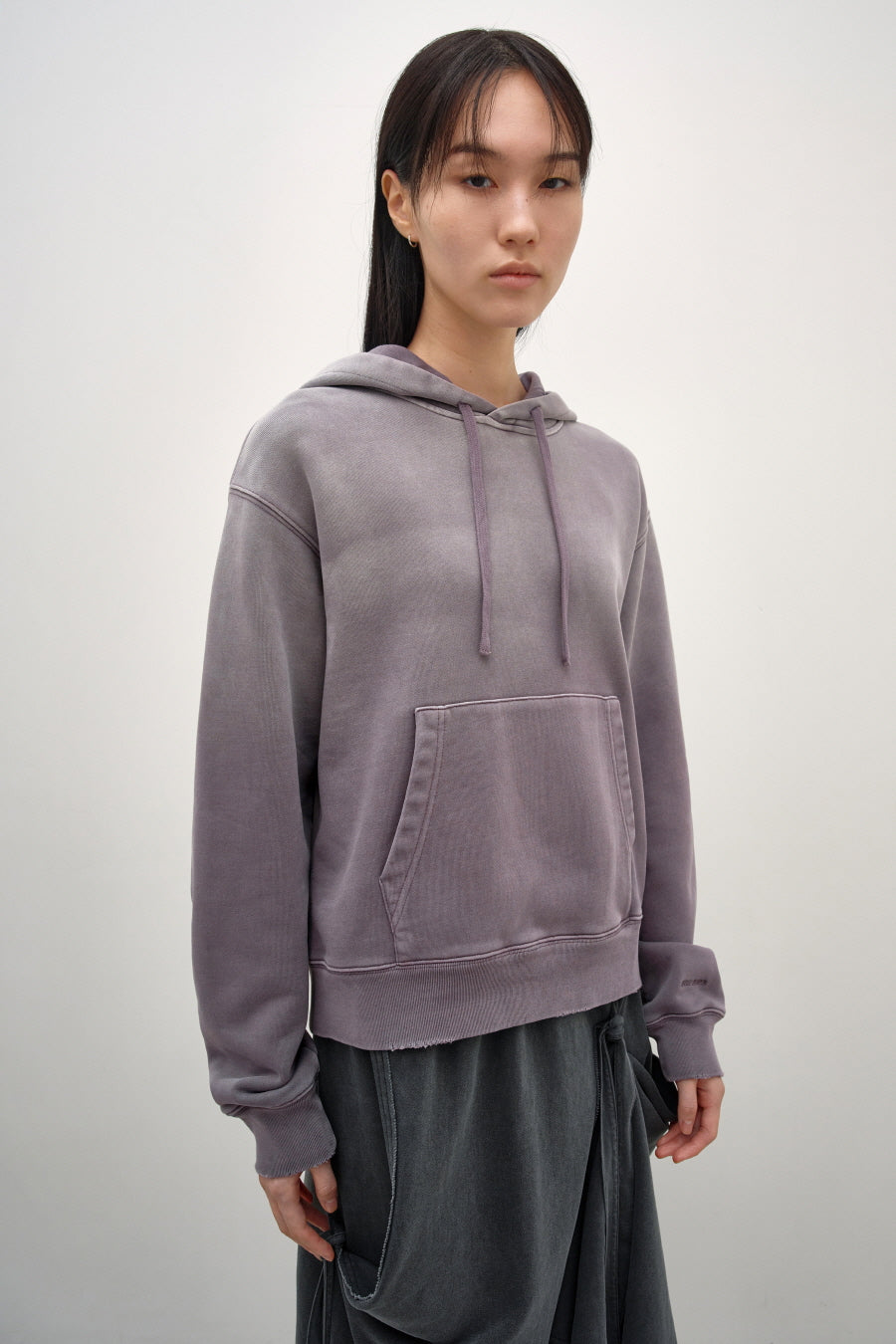 Insilence - Washed Color Soft Hoodie (Purple) product image 4 | TRAB K-Fashion Australia
