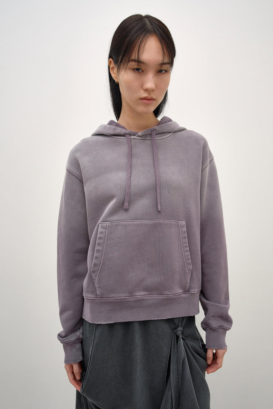 Insilence - Washed Color Soft Hoodie (Purple) product image 5 | TRAB K-Fashion Australia