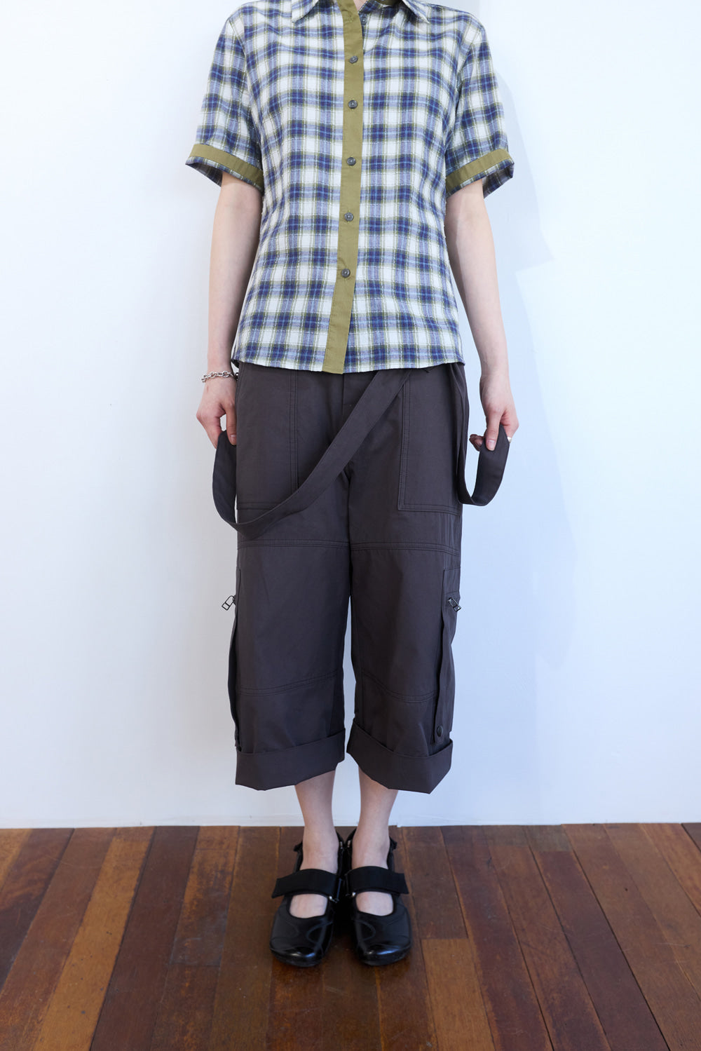 Hatchingroom - Roll Up Fatigue Shorts (Dark Brown) product image 13 | TRAB K-Fashion Australia