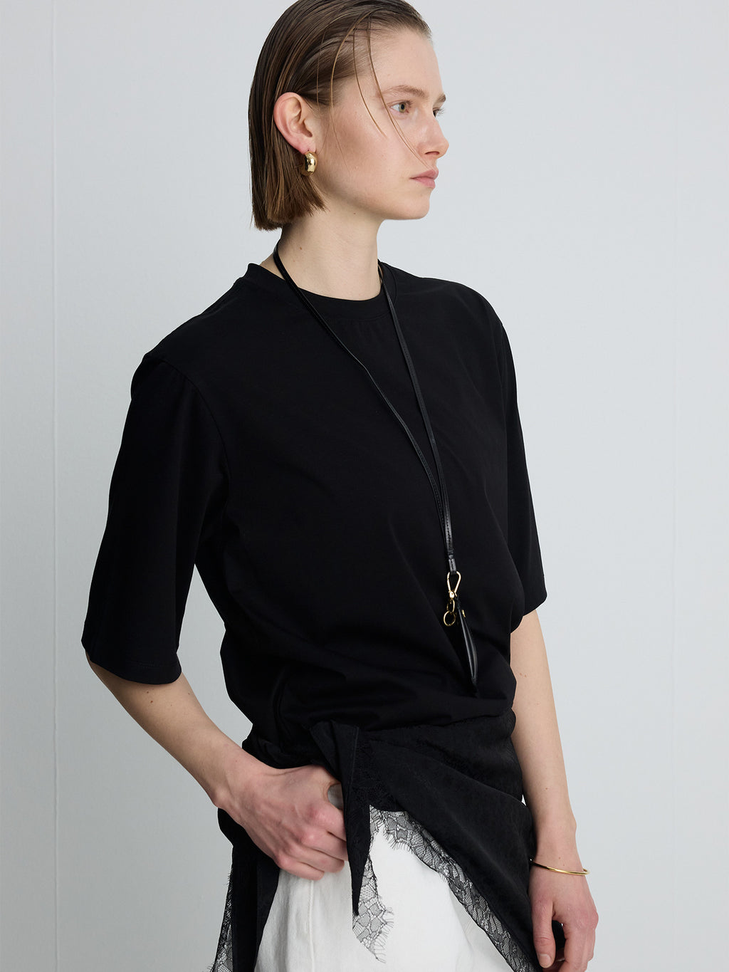 Tonywack - High-Density Relaxed Cotton T-Shirt (Black) product image 3 | TRAB K-Fashion Australia