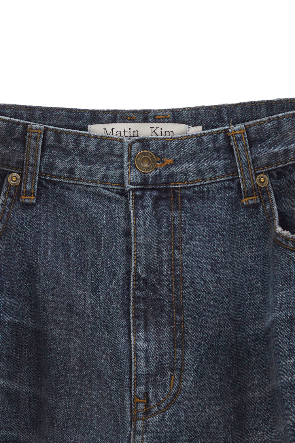 Matin Kim - Heavy Washed Damage Denim Pants (Blue) product image 3 | TRAB K-Fashion Australia