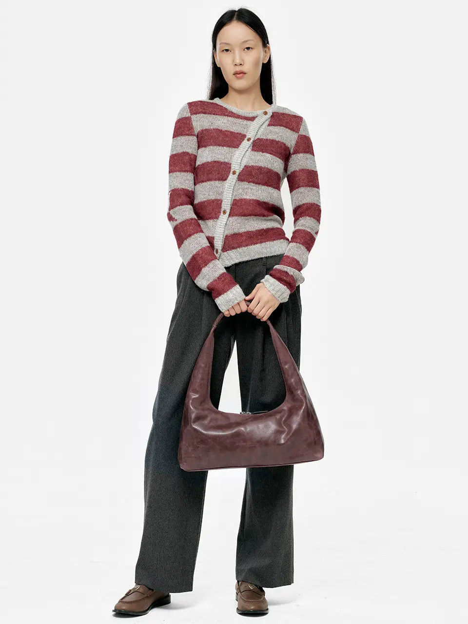 Marge Sherwood - Hobo Large (Wine Pull-Up) product image 3 | TRAB K-Fashion Australia