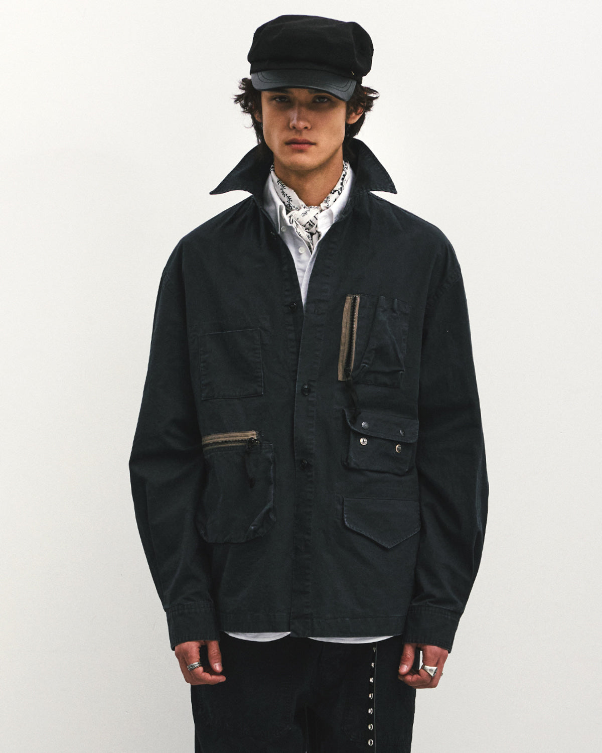 Eastlogue - Mil Multi Pocket Shirts (Washed Black) product image 2 | TRAB K-Fashion Australia