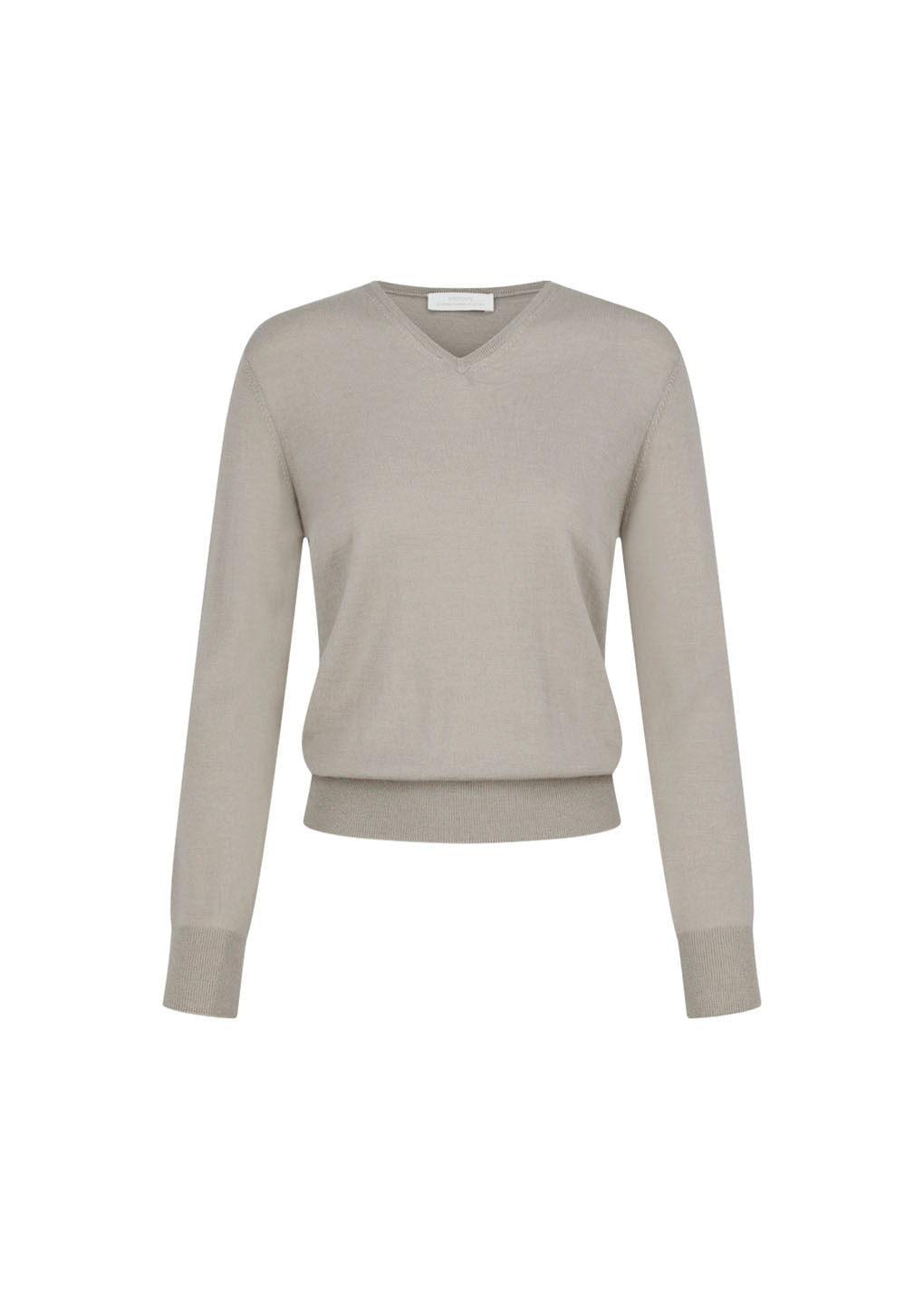 Amomento - Wool V-neck Knit (Light Khaki) product image 4 | TRAB K-Fashion Australia