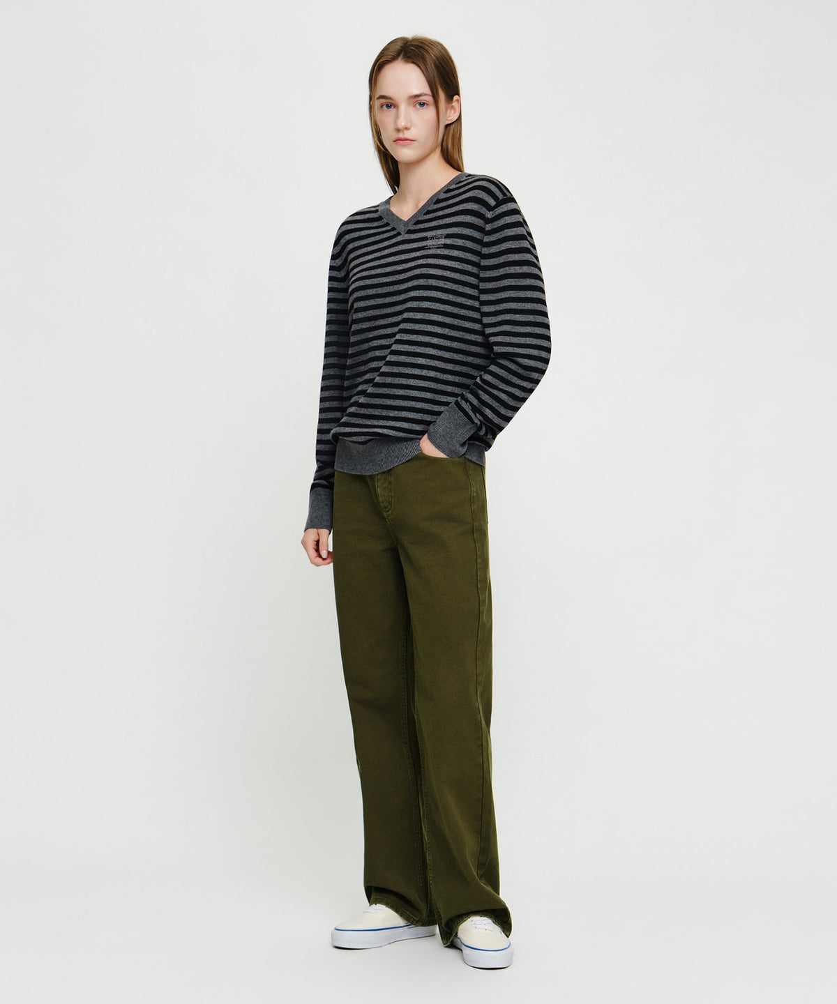 Marithe & Francois Girbaud - [Pre-order – Ships 12 Oct] Straight Denim Pants (Olive) product image 5 | TRAB K-Fashion Australia