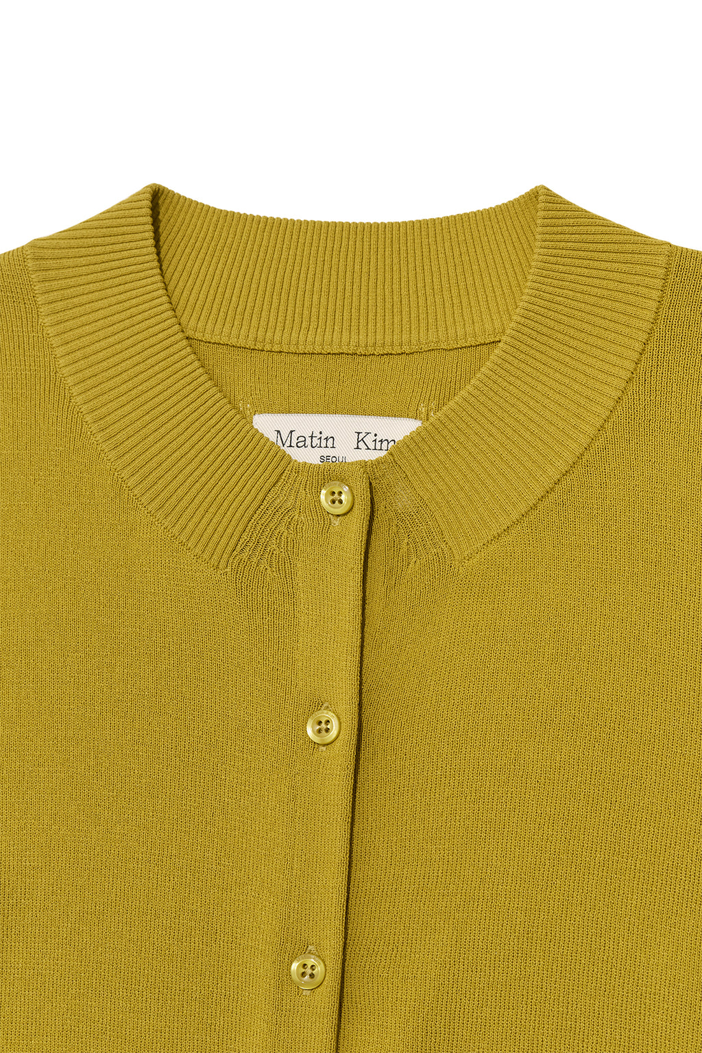 Matin Kim - Pocket Point Half Cardigan (Olive) product image 3 | TRAB K-Fashion Australia