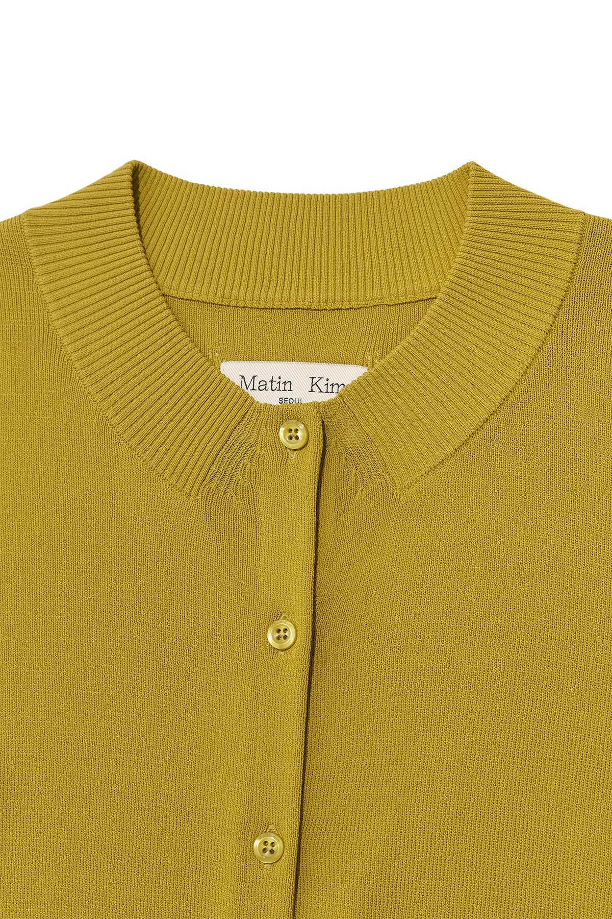 Matin Kim - Pocket Point Half Cardigan (Olive) product image 3 | TRAB K-Fashion Australia