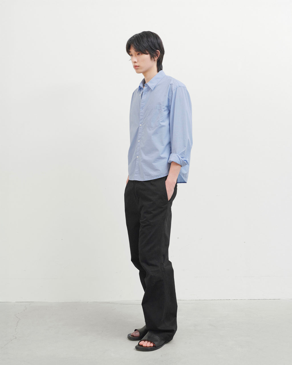 Brownyard - Waist Cut Shirt (Blue) product image 4 | TRAB K-Fashion Australia