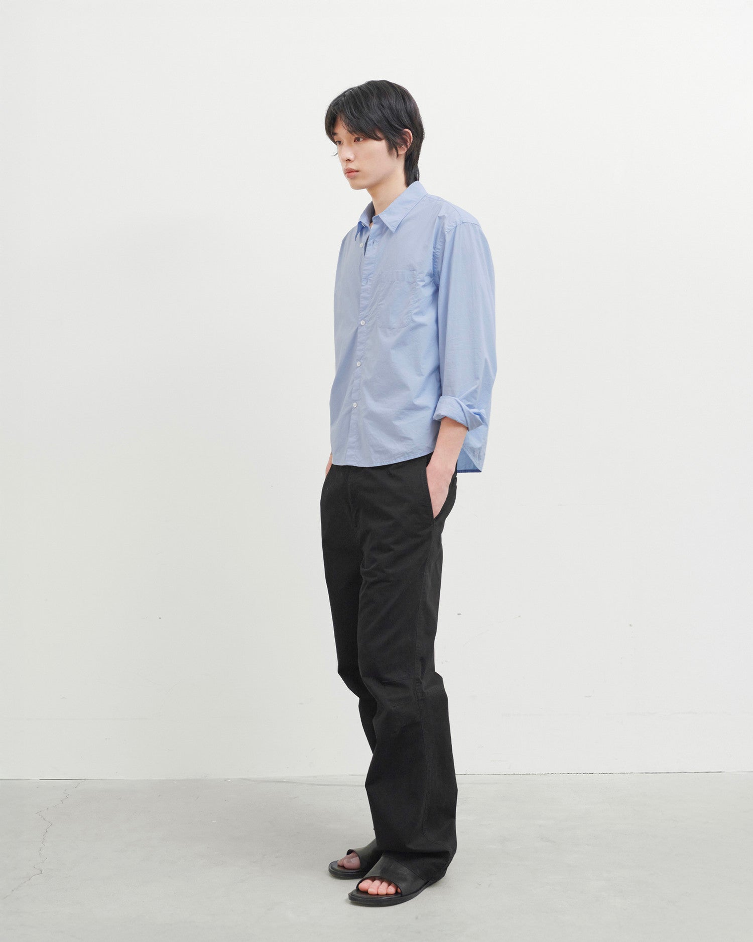 Brownyard - Waist Cut Shirt (Blue) product image 4 | TRAB K-Fashion Australia