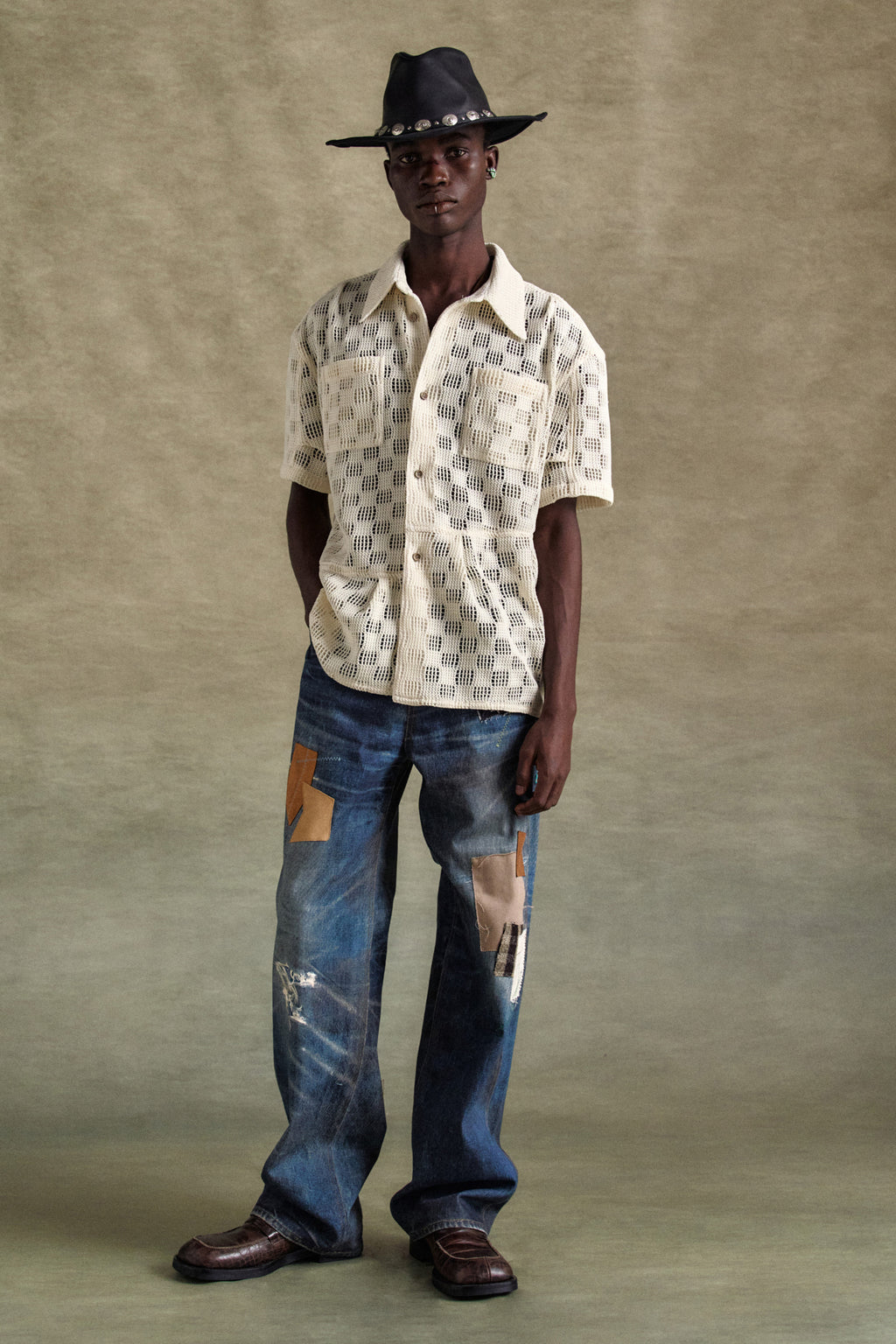 Andersson Bell - Letto Knitted Shirts (Ecru) product image 2 | TRAB K-Fashion Australia