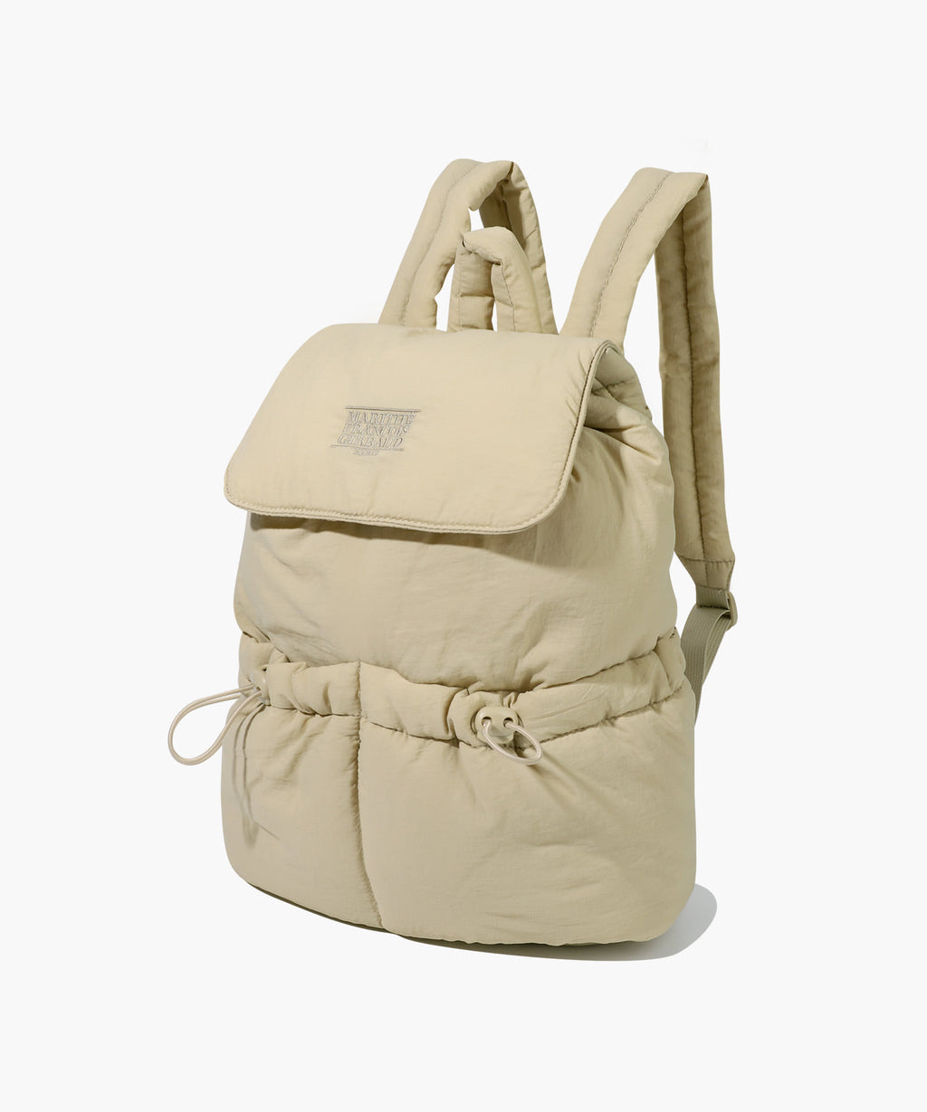 Marithe & Francois Girbaud - Classic Logo Padding Backpack (Beige) product image 2 | TRAB K-Fashion Australia