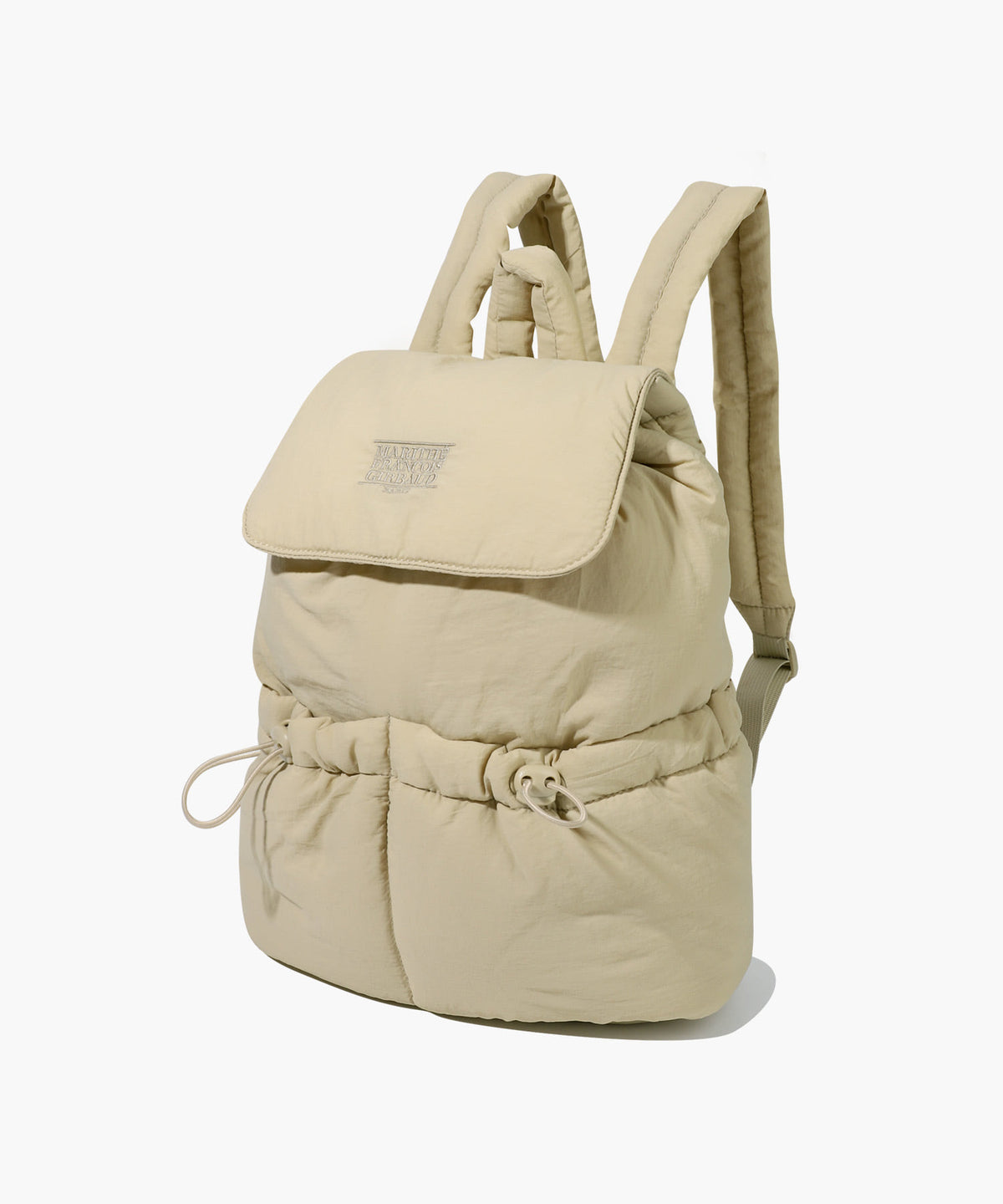 Marithe & Francois Girbaud - Classic Logo Padding Backpack (Beige) product image 2 | TRAB K-Fashion Australia