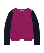 Coyseio - Button-Up Deep Neck Cardigan (Magenta) product image 1 | TRAB K-Fashion Australia