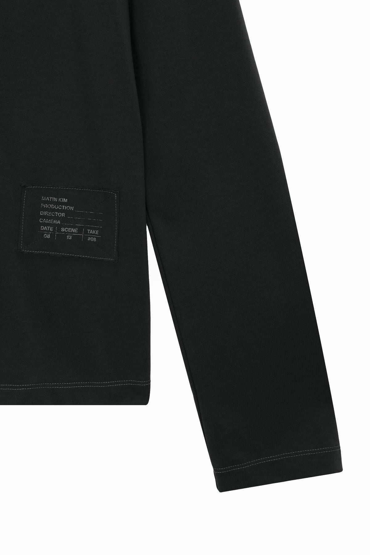 Matin Kim - Patch Graphic Point Long Sleeve Top (Charcoal) product image 4 | TRAB K-Fashion Australia