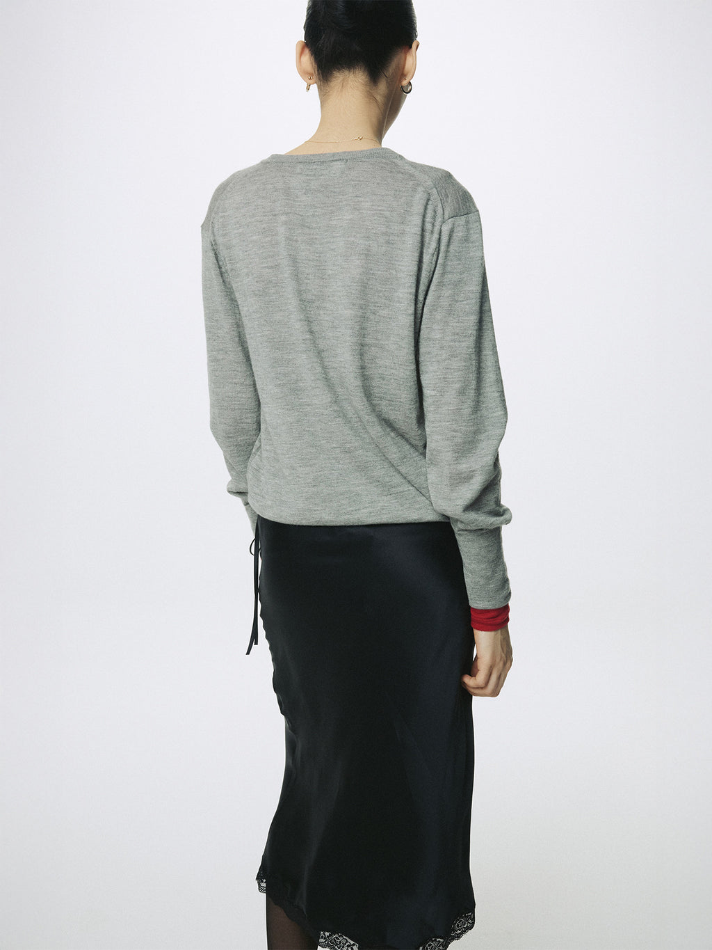 Tonywack - Silk Midi Skirt (Black) product image 5 | TRAB K-Fashion Australia