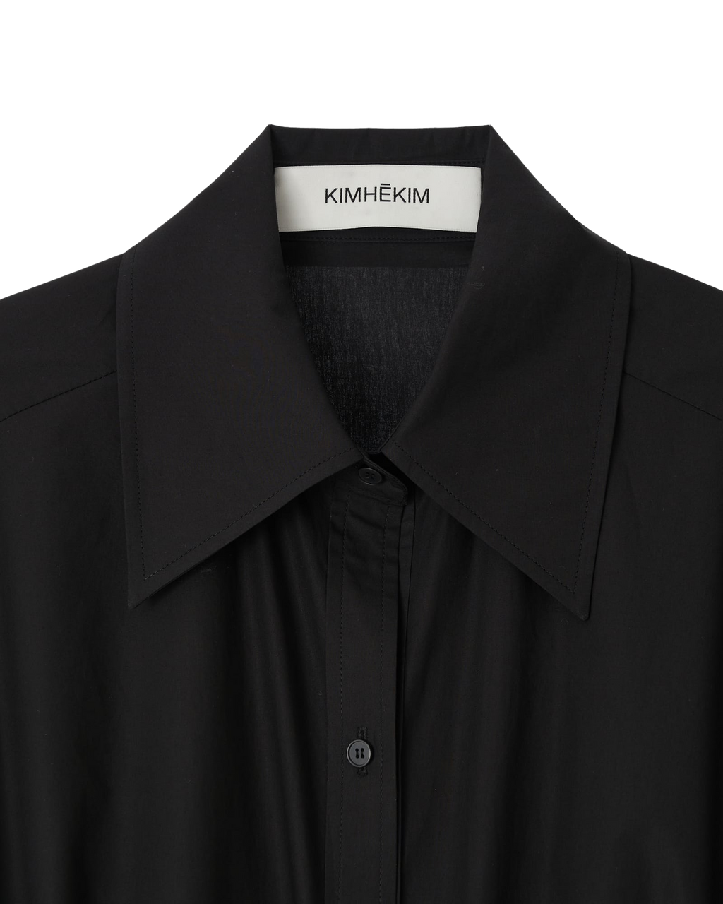 Kimhe Kim - Corset Layered Cotton Mini Shirt Dress (Black) product image 4 | TRAB K-Fashion Australia