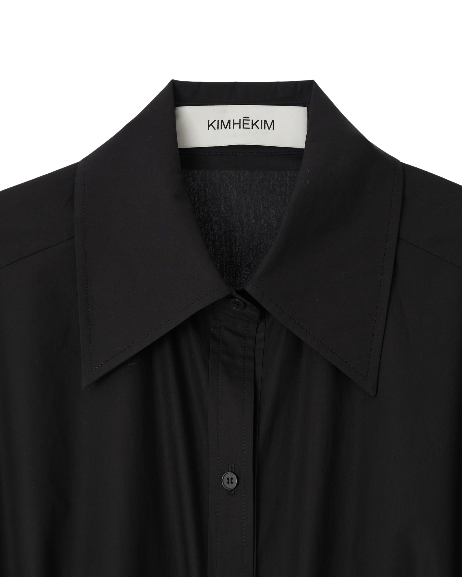 Kimhe Kim - Corset Layered Cotton Mini Shirt Dress (Black) product image 4 | TRAB K-Fashion Australia