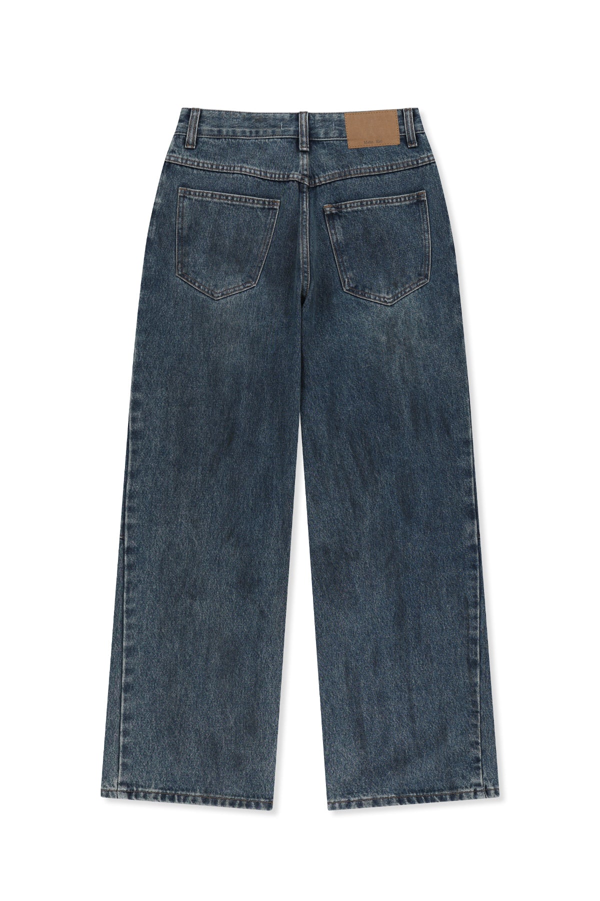 Matin Kim - Curved Seam Straight Denim Pants (Blue) product image 3 | TRAB K-Fashion Australia