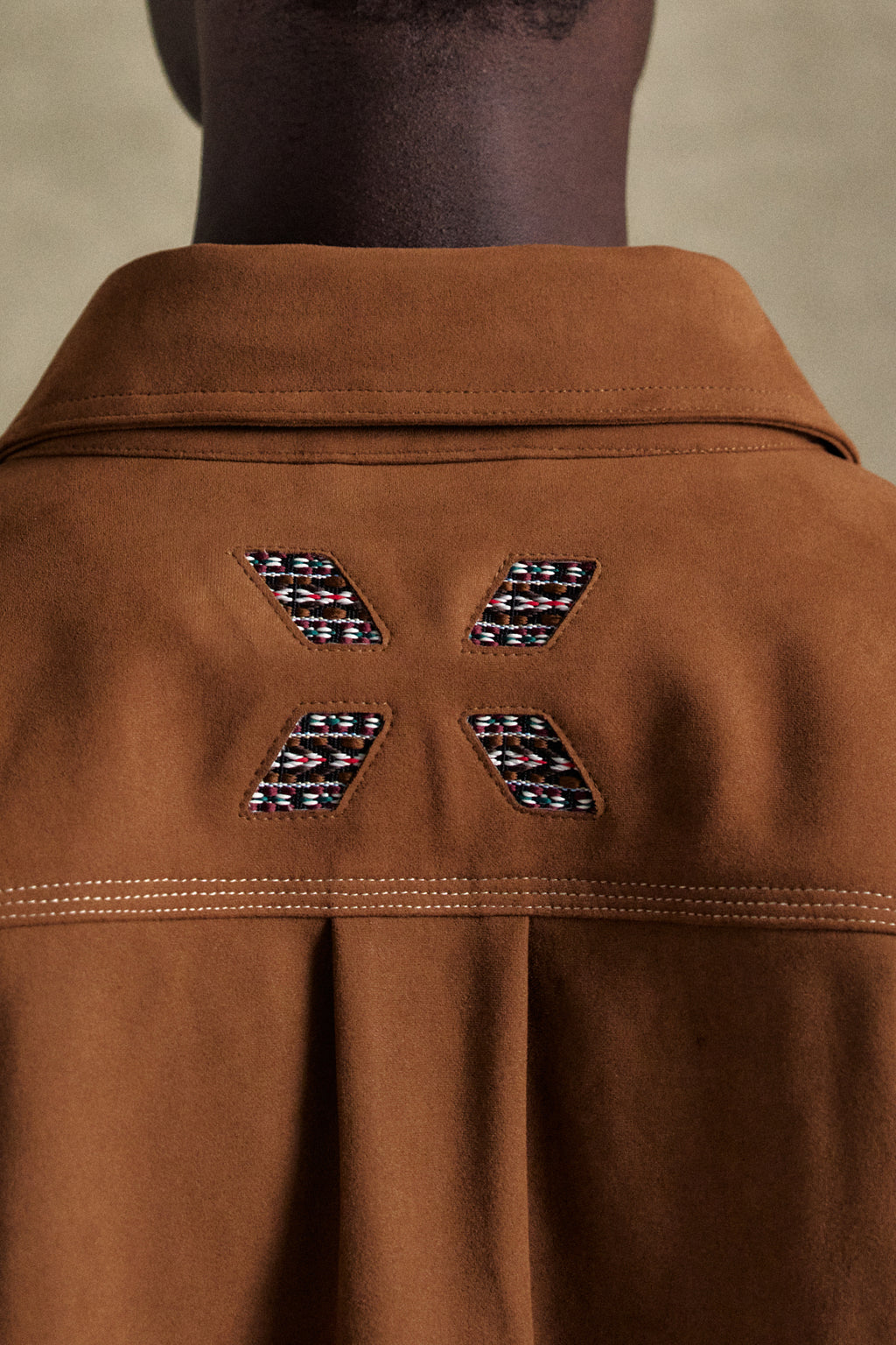 Andersson Bell - Lemmans Faux-Suede Shirts (Tan) product image 7 | TRAB K-Fashion Australia