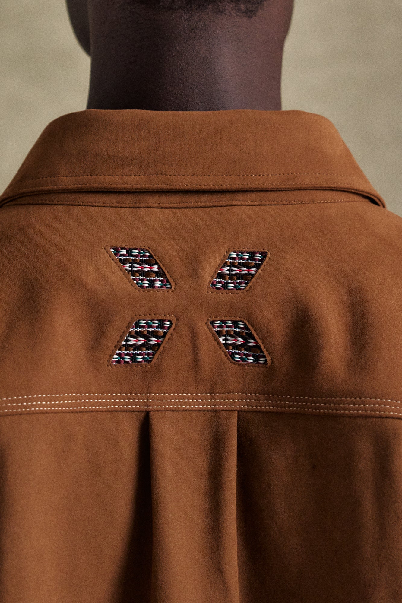 Andersson Bell - Lemmans Faux-Suede Shirts (Tan) product image 7 | TRAB K-Fashion Australia