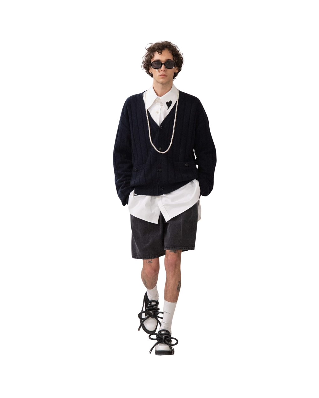 Kimhe Kim - V-Neck Cardigan (Dark Grey) product image 1 | TRAB K-Fashion Australia