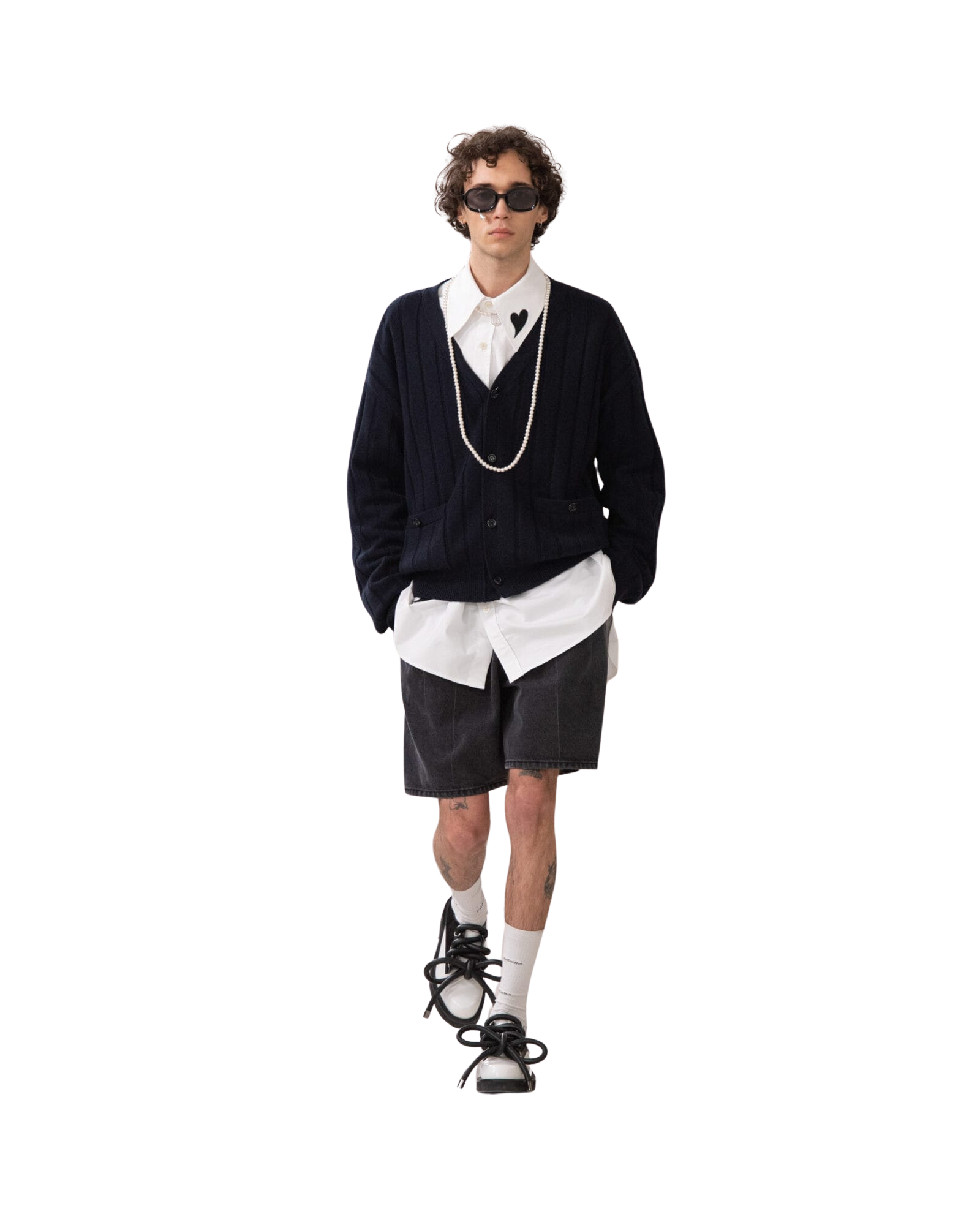 Kimhe Kim - V-Neck Cardigan (Dark Grey) product image 1 | TRAB K-Fashion Australia