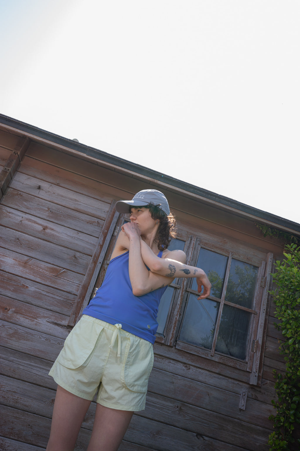 Matin Kim - String Halter Neck Tank Top (Blue) product image 9 | TRAB K-Fashion Australia