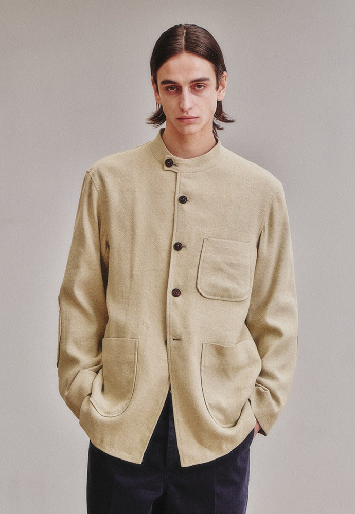 Art if acts - Silk French Forestiere Jacket (Beige) product image 1 | TRAB K-Fashion Australia
