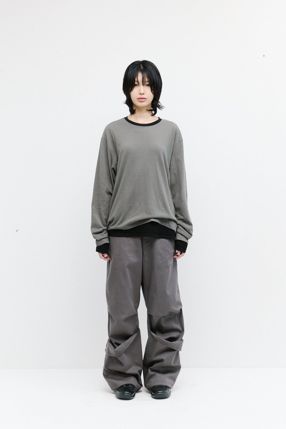 Hatchingroom - Two Face Ringer Tee (Olive/Black) product image 5 | TRAB K-Fashion Australia