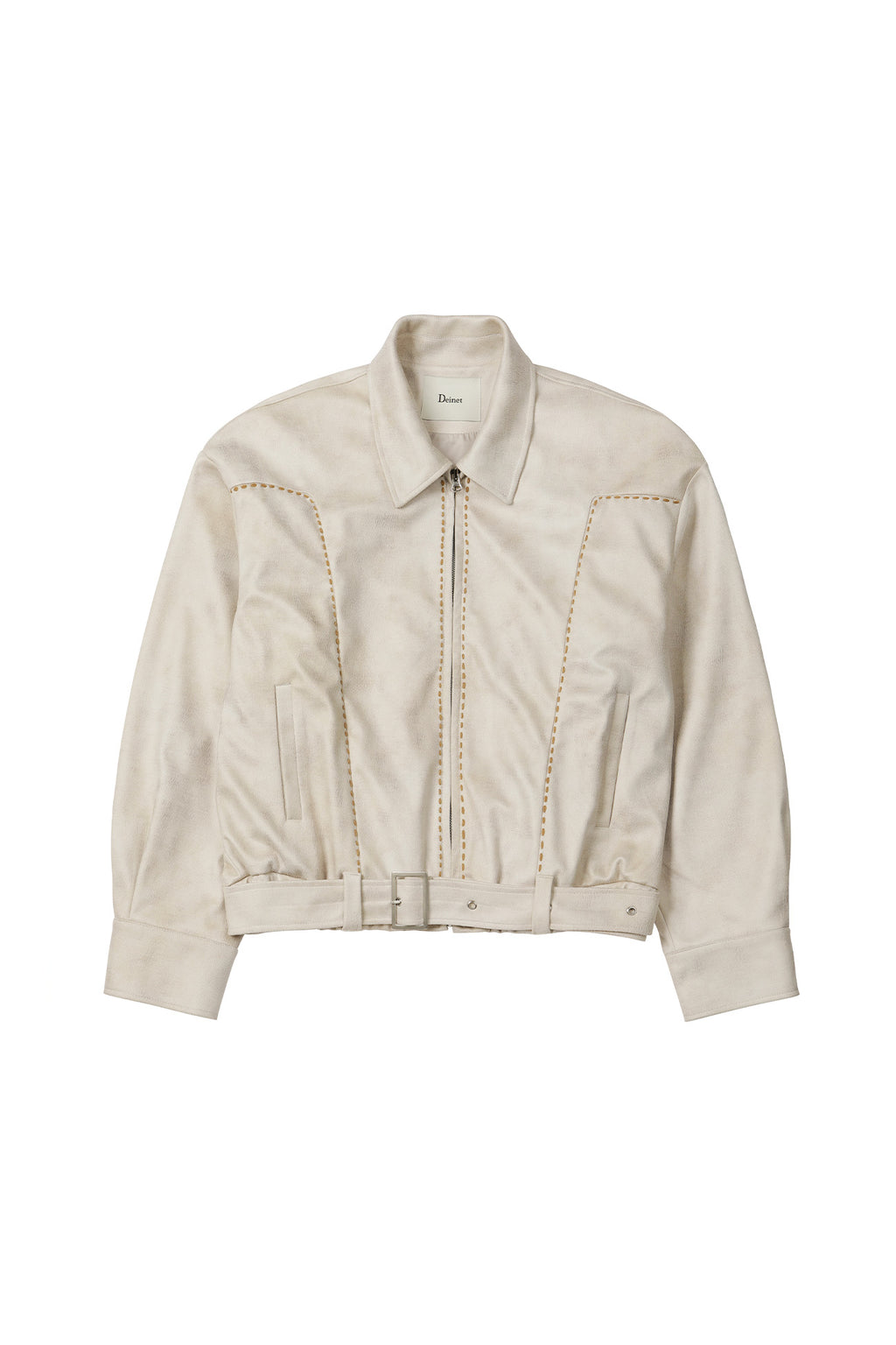 Deinet - Stitch Bomber Jumper (Ivory) product image 8 | TRAB K-Fashion Australia