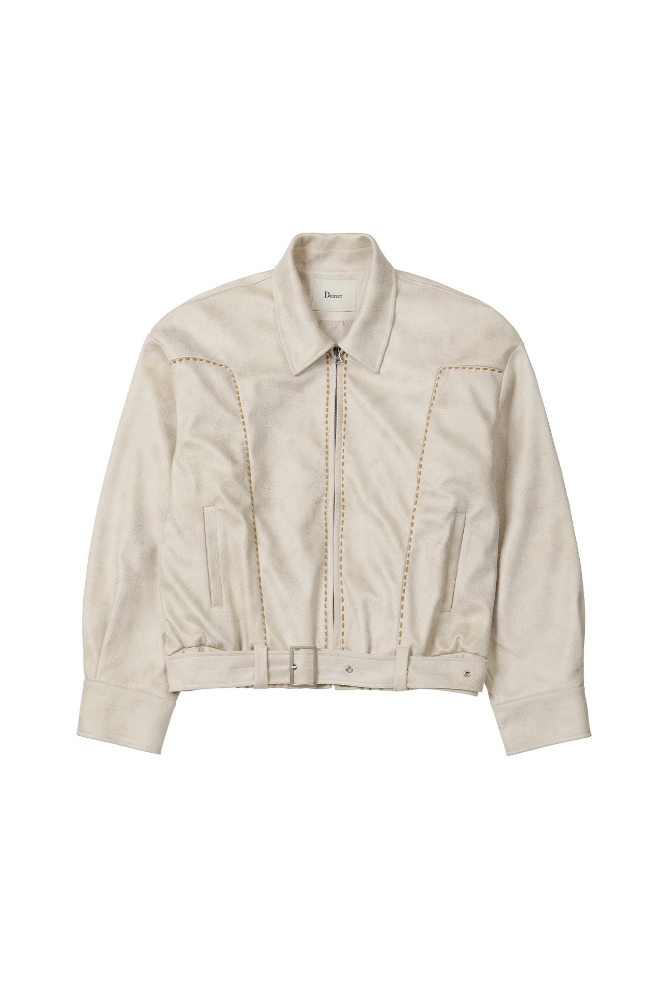 Deinet - Stitch Bomber Jumper (Ivory) product image 8 | TRAB K-Fashion Australia